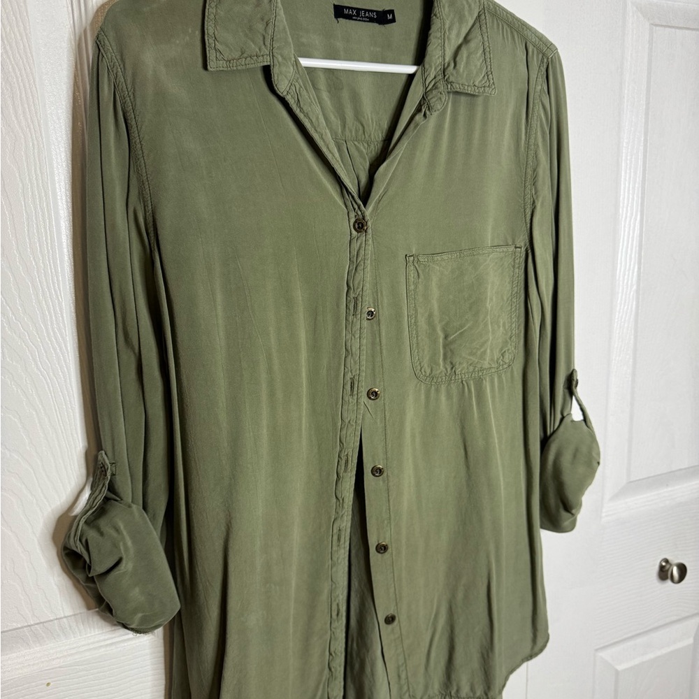 Max Jeans Women's Green Shirt